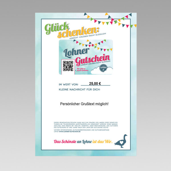Lohner Gutschein: Downloaden, ausdrucken und sofort verschenken